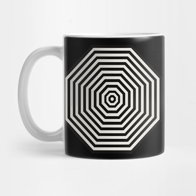 Black and white hexagon illusion by alofolo